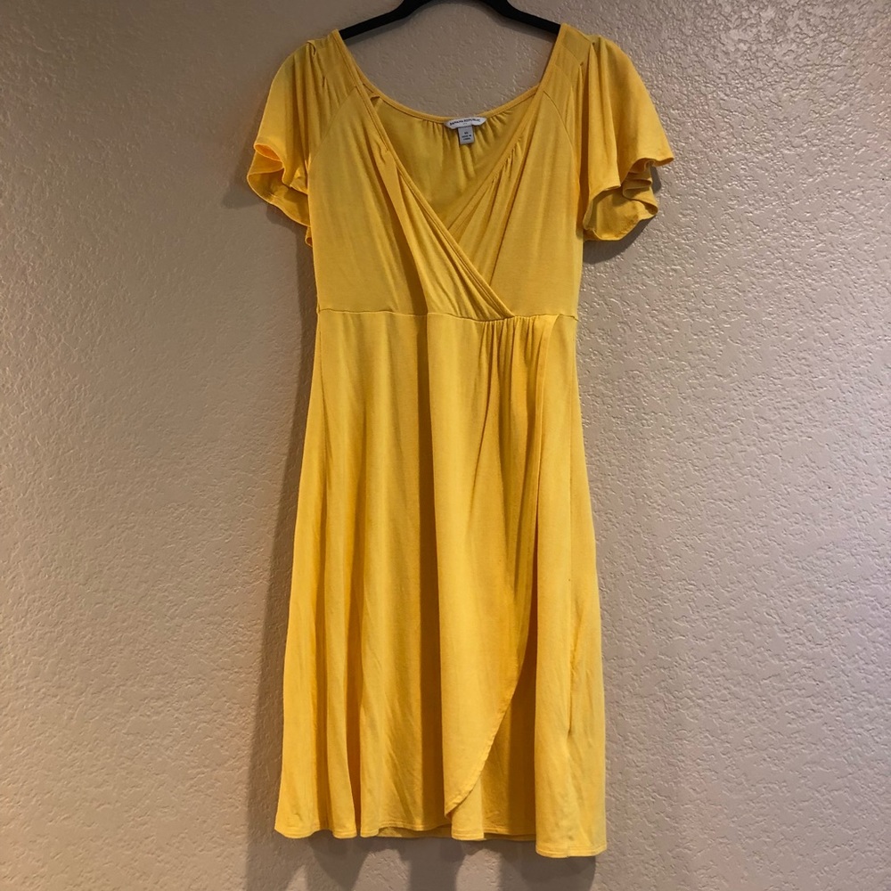 Yellow Wrap Dress